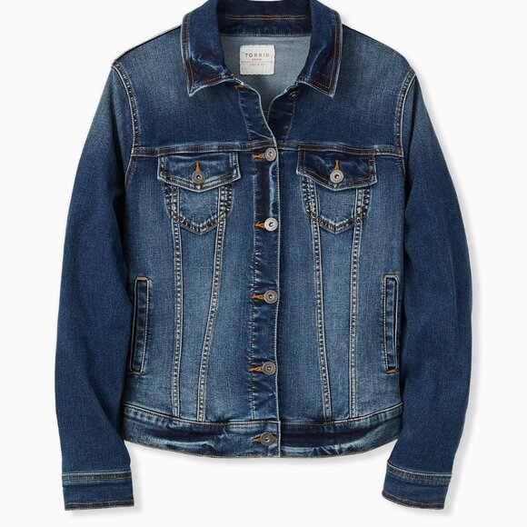 Torrid Denim Jacket- Medium Wash - Picture 1 of 16